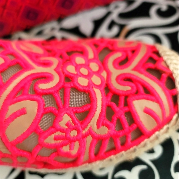 Tory burch espadrilles lucia lace with cream under layer and mesh - Picture 5 of 7